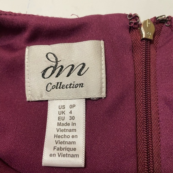 JM Collection Burgundy Maroon Sleeveless Women’s Career Sheath Midi Dress, 0P - Picture 6 of 10